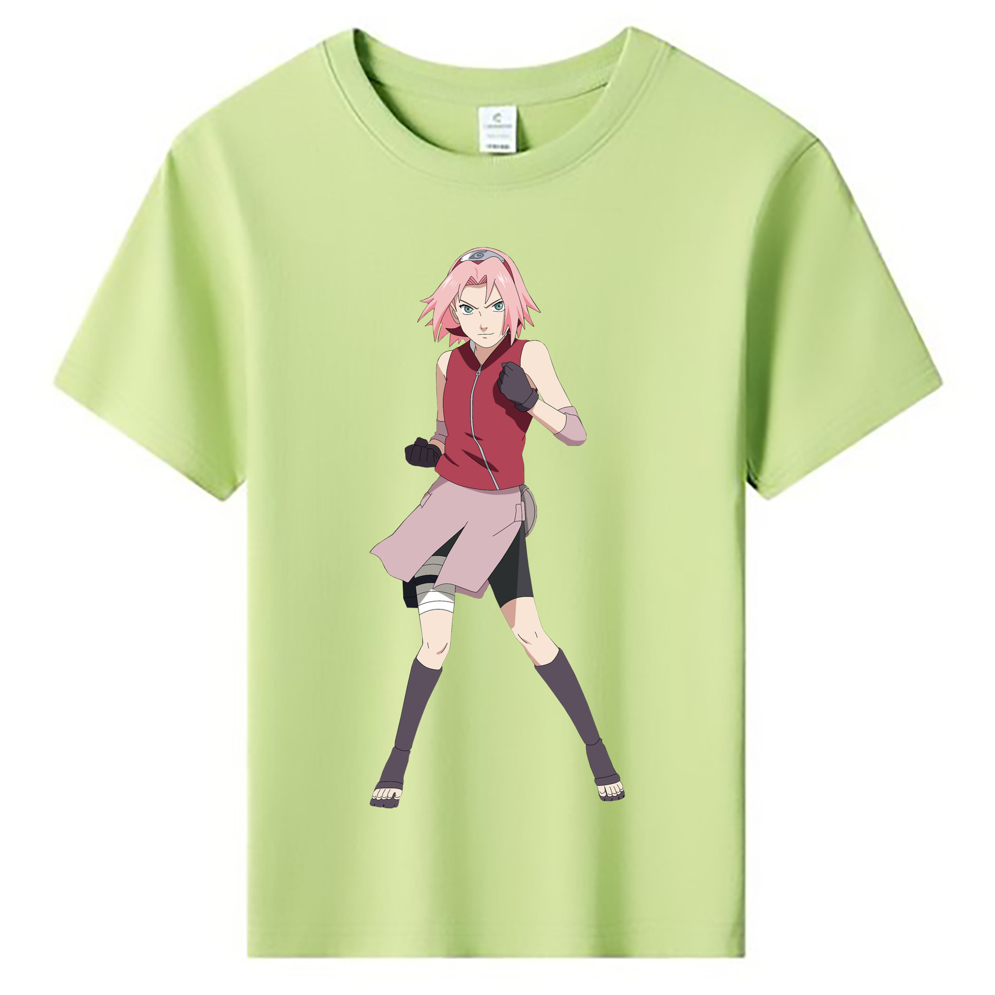 NARUTO -ナルト- 春野サクラ Haruno Sakura 綿100％キッズTシャツ（フロントプリント）
